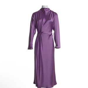 STINE GOYA Lavender Satin Dress